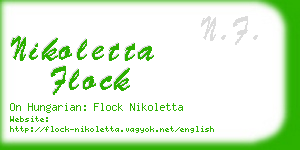 nikoletta flock business card